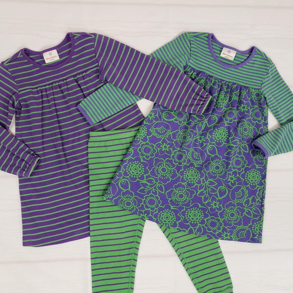 Hanna Andersson Dresses Pants Set 110 Purple Green